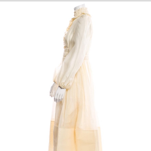 ZIMMERMANN CREAM BOTANICA RUFFLED GOWN - SIZE 1 - Picture 2 of 13